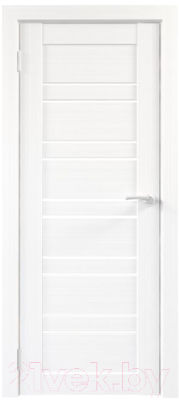 Дверь межкомнатная Юни Амати 25 70x200 (эшвайт/стекло белое)