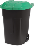 Контейнер для мусора Альтернатива М4663 (черный/зеленый) - 