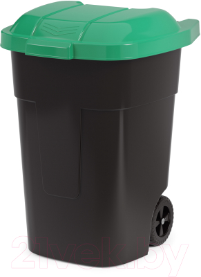 Контейнер для мусора Альтернатива М4663 (черный/зеленый)
