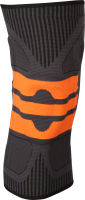 Суппорт колена Indigo IN218 (XL, черный/оранжевый) - 