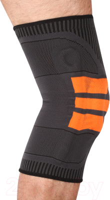 Суппорт колена Indigo IN218 (XL, черный/оранжевый)