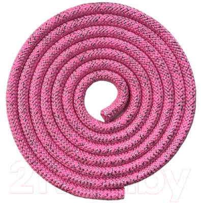 Скакалка для художественной гимнастики Indigo SM-124 (3м, розовый/люрекс)
