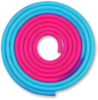 Скакалка для художественной гимнастики Indigo IN039 (3м, голубой/розовый) - 