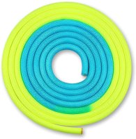 Скакалка для художественной гимнастики Indigo IN040 (3м, желтый/голубой) - 