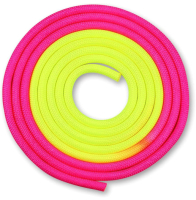 Скакалка для художественной гимнастики Indigo IN041 (3м, желтый/розовый) - 