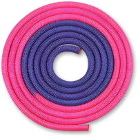 Скакалка для художественной гимнастики Indigo IN042 (3м, фиолетовый/розовый) - 