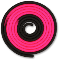 Скакалка для художественной гимнастики Indigo IN165 (3м, розовый/черный) - 