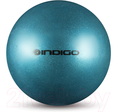 Мяч для художественной гимнастики Indigo IN119 (голубой с блестками)