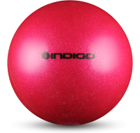 Мяч для художественной гимнастики Indigo IN119 (розовый с блестками) - 