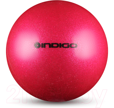 Мяч для художественной гимнастики Indigo IN119 (розовый с блестками)