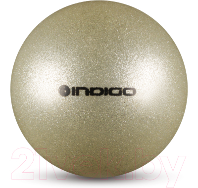 Мяч для художественной гимнастики Indigo IN119 (серебряный с блестками)