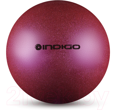 Мяч для художественной гимнастики Indigo IN119 (фиолетовый с блестками)