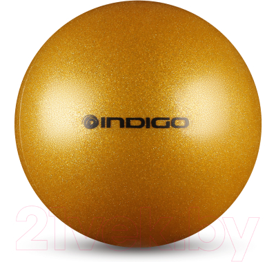 Мяч для художественной гимнастики Indigo IN118 (золотой с блестками)