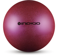 Мяч для художественной гимнастики Indigo IN118 (фиолетовый с блестками) - 
