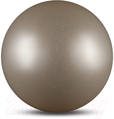Мяч для художественной гимнастики No Brand Металлик AB2803B (белый с блестками)