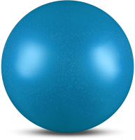 Мяч для художественной гимнастики No Brand Металлик AB2803B (голубой с блестками) - 