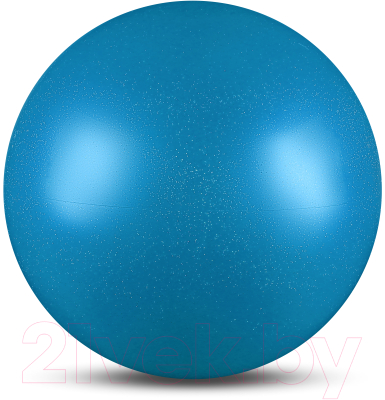 Мяч для художественной гимнастики No Brand Металлик AB2803B (голубой с блестками)