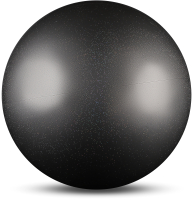 Мяч для художественной гимнастики No Brand Металлик AB2803B (серебристый с блестками) - 