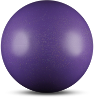Мяч для художественной гимнастики No Brand Металлик AB2803B (сиреневый с блестками) - 