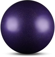 Мяч для художественной гимнастики No Brand Металлик AB2803B (фиолетовый с блестками) - 