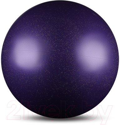 Мяч для художественной гимнастики No Brand Металлик AB2803B (фиолетовый с блестками)