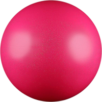 Мяч для художественной гимнастики No Brand Металлик AB2803B (фуксия с блестками) - 