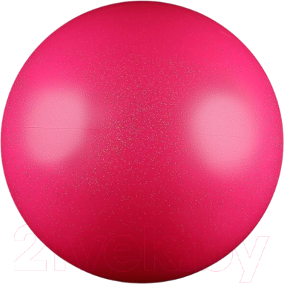 Мяч для художественной гимнастики No Brand Металлик AB2803B (фуксия с блестками)