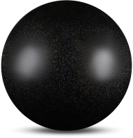 Мяч для художественной гимнастики No Brand Металлик AB2803B (черный с блестками) - 
