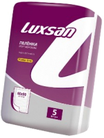 Набор пеленок одноразовых впитывающих Luxsan Premium Extra 60x90 (5шт) - 