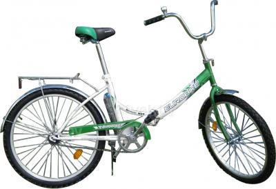 Велосипед Eurobike BooMer W24 (24, зелено-белый) - общий вид