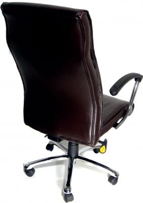 Кресло офисное Деловая обстановка Вип Хром STG (коричневый) - вид сзади