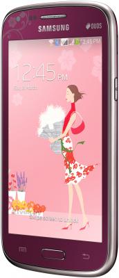 Смартфон Samsung I8262 Galaxy Core La Fleur (Red) - полубоком