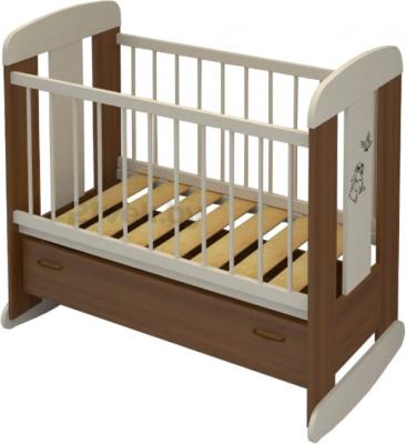 Детская кроватка Алмаз-Мебель Зайка (Орех) - общий вид