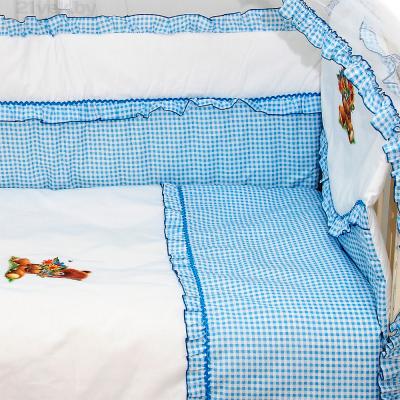 Комплект постельный для малышей Bombus Юленька 3 (голубой) - общий вид