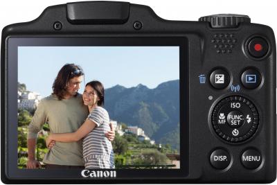 Компактный фотоаппарат Canon PowerShot SX510 HS (черный) - вид сзади