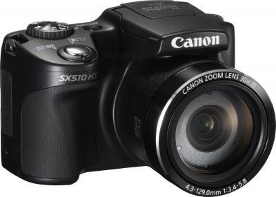 Компактный фотоаппарат Canon PowerShot SX510 HS (черный) - общий вид
