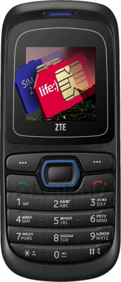 Мобильный телефон ZTE S519 (Black-Blue) - общий вид