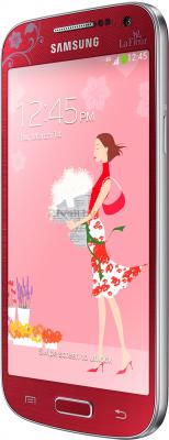 Смартфон Samsung Galaxy S4 mini Duos La Fleur / I9192 (красный) - полубоком