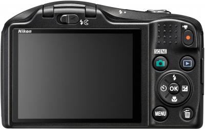 Компактный фотоаппарат Nikon Coolpix L620 (Black) - вид сзади