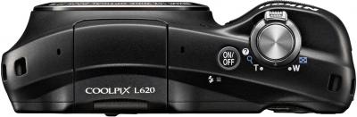 Компактный фотоаппарат Nikon Coolpix L620 (Black) - вид сверху