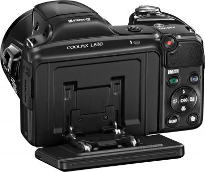Компактный фотоаппарат Nikon Coolpix L830 (Black) - вид сзади
