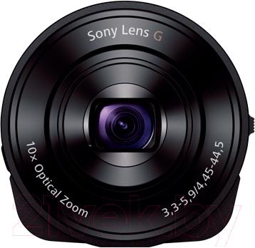 Внешняя камера для смартфона Sony Cyber-shot DSC-QX10 (черный) - вид спереди