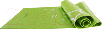 Коврик для йоги и фитнеса Starfit FM-102 (173x61x0.4см, зеленый)