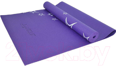 Коврик для йоги и фитнеса Starfit FM-102 (173x61x0.4см, фиолетовый)