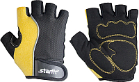 Перчатки для пауэрлифтинга Starfit SU-108 (S, желтый/черный) - 