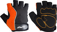 Перчатки для пауэрлифтинга Starfit SU-108 (M, оранжевый/черный) - 