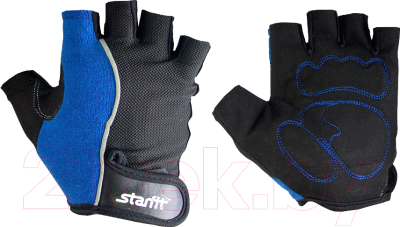 Перчатки для пауэрлифтинга Starfit SU-108 (XL, синий/черный)