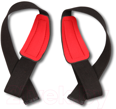 Ремни для тяги Indigo SM-254 (черный/красный)