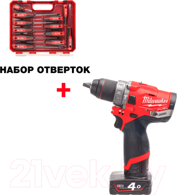 

Аккумуляторная дрель-шуруповерт Milwaukee, M12 FPD-401X / 4933459804/a1