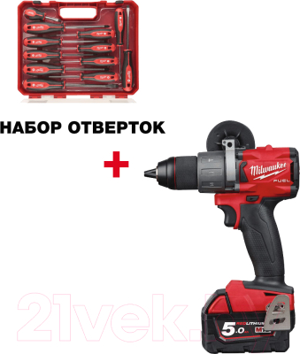 

Аккумуляторная дрель-шуруповерт Milwaukee, M18 FPD2-501X / 4933464264/a1